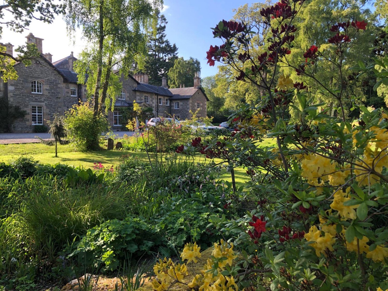 Coul House in spring